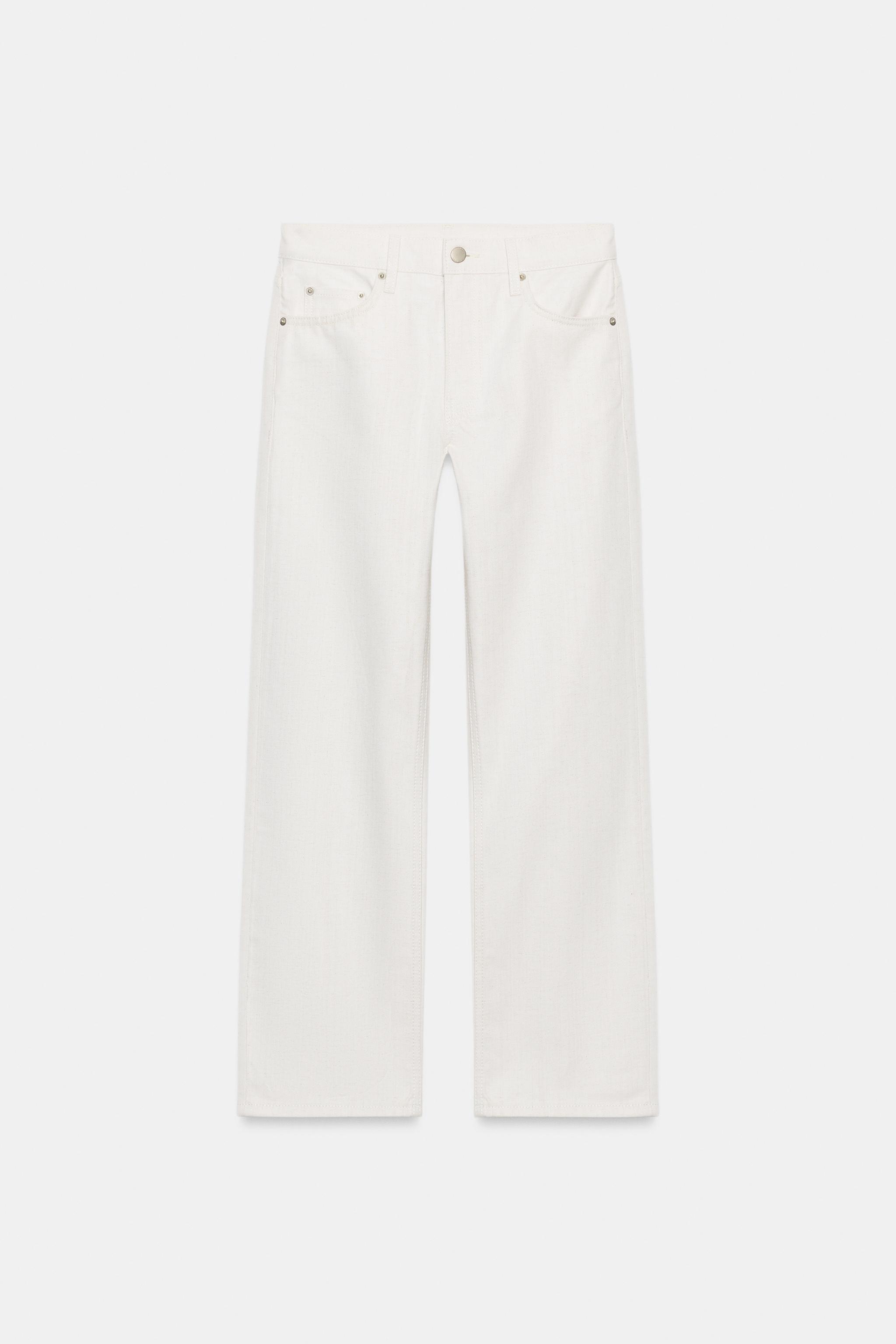 ZW COLLECTION MID-RISE STRAIGHT LEG JEANS